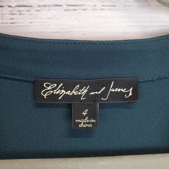 Elizabeth and James Silk Jade Green Brigette Dress Flare Sleeves Whimsy Fairy 4 - Picture 5 of 14